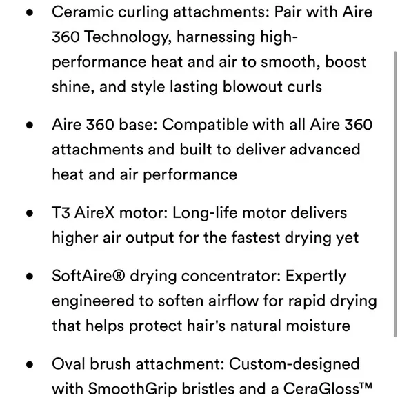 T3 Aire 360 Ceramic Air Styler Blowout kit. - Picture 9 of 10